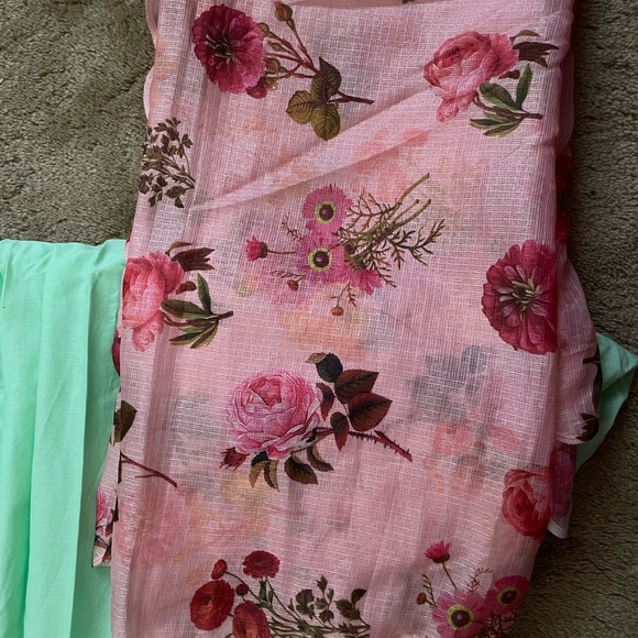 Pastel/ Mint Green Salwar Suit - Picture 3 of 4